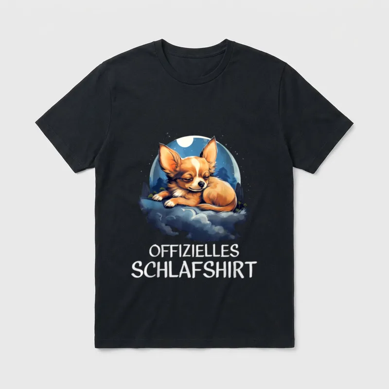 Offizielles Schlafshirt Chihuahua Nachthemd T-Shirt – Klassisches T-Shirt in Schwarz