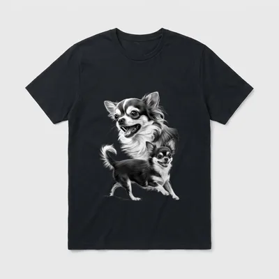 Chihuahua T-Shirt 0048 – Klassisches T-Shirt in Schwarz