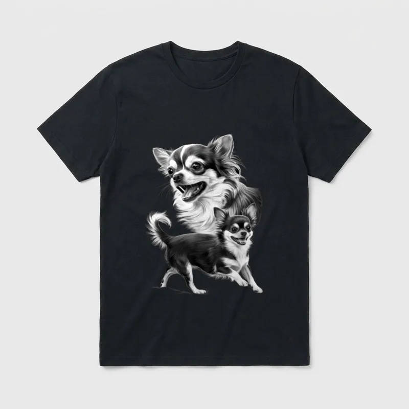 Chihuahua T-Shirt 0048 – Klassisches T-Shirt in Schwarz