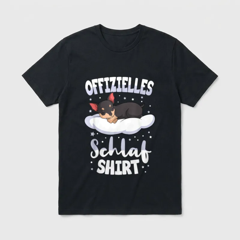 Offizielles Schlafshirt Chihuahua Schlafen T-Shirt – Klassisches T-Shirt in Schwarz