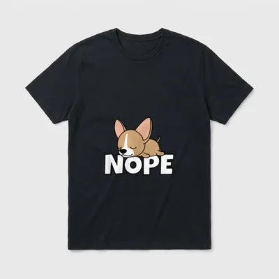 Nope Hund Lustiges Chihuahua T-Shirt – Klassisches T-Shirt in Schwarz