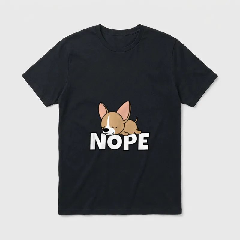 Nope Hund Lustiges Chihuahua T-Shirt – Klassisches T-Shirt in Schwarz