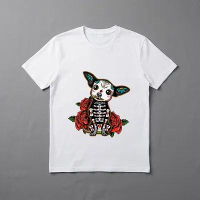Chihuahua dia de los T-Shirt – Klassisches T-Shirt in Schwarz