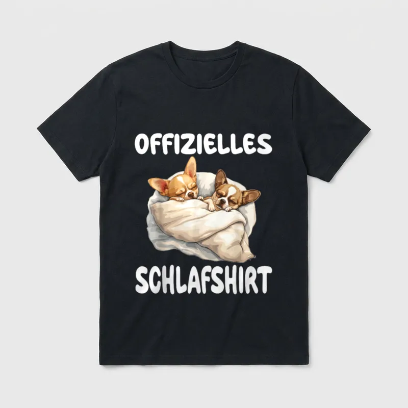 Lustiges Chihuahua Chiwawa Hund T-Shirt – Klassisches T-Shirt in Schwarz