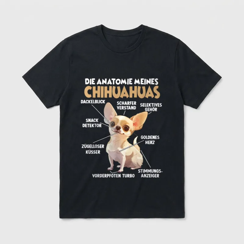 Chihuahua Hundehalter T Chihuahua T-Shirt – Klassisches T-Shirt in Schwarz