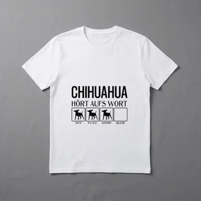 Chihuahua Hört aufs Wort T-Shirt – Klassisches T-Shirt in Schwarz