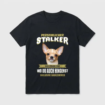Chihuahua Chihuahua Hund T-Shirt 0084 – Klassisches T-Shirt in Schwarz