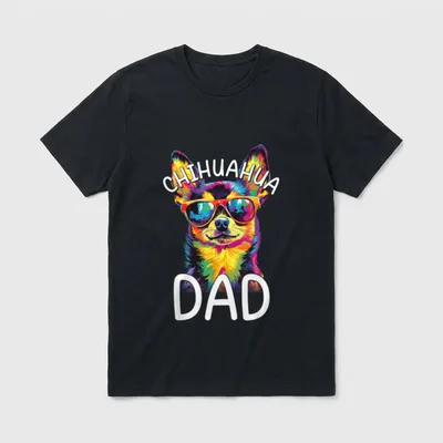 Chihuahua Lover Bunte Pop T-Shirt – Klassisches T-Shirt in Schwarz