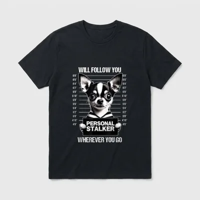 Personal stalker Spruch Hundeliebhaber T-Shirt – Klassisches T-Shirt in Schwarz