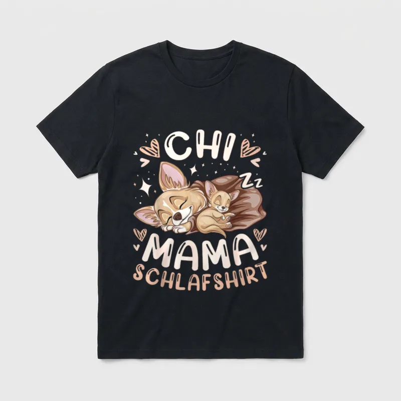 Chi Mama Schlafshirt Mutter T-Shirt – Klassisches T-Shirt in Schwarz