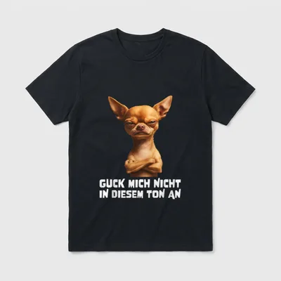 Guck Mich Nicht T-Shirt – Klassisches T-Shirt in Schwarz