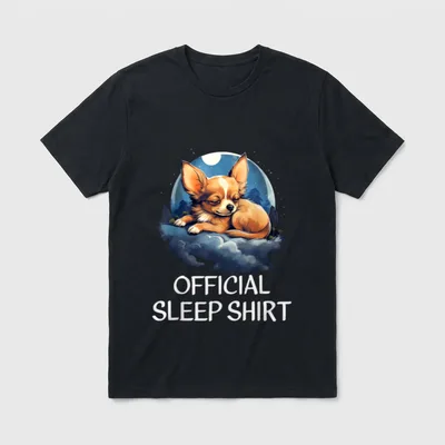 Offizielles Schlafshirt Chihuahua Nachthemd Pyjama T-Shirt – Klassisches T-Shirt in Schwarz