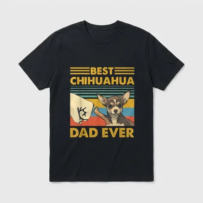 Der beste Chihuahua-Vater aller T-Shirt – Klassisches T-Shirt in Schwarz