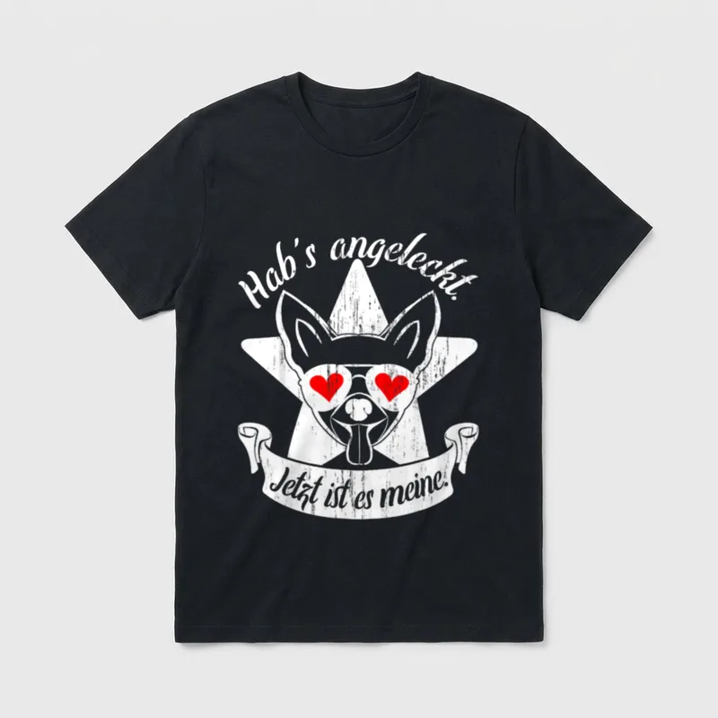 Habs angeleckt jetzt ist T-Shirt – Klassisches T-Shirt in Schwarz
