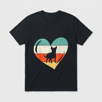 Chihuahua T-Shirt 0119 – Klassisches T-Shirt in Schwarz