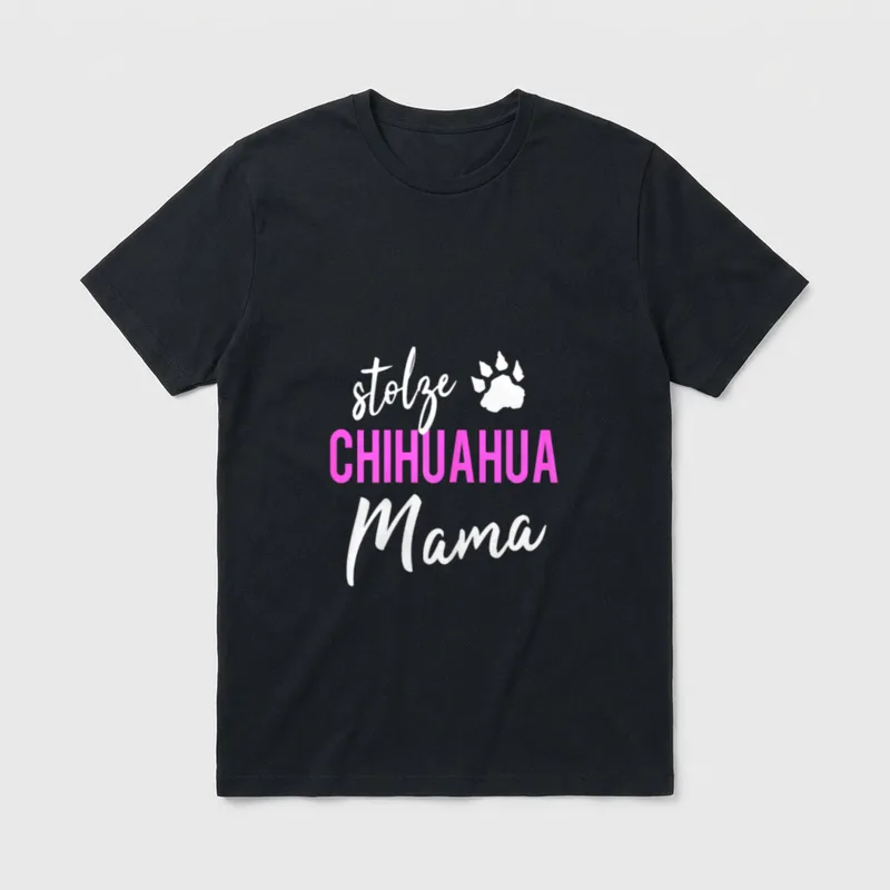 Chihuahua Mama T Stolz T-Shirt – Klassisches T-Shirt in Schwarz