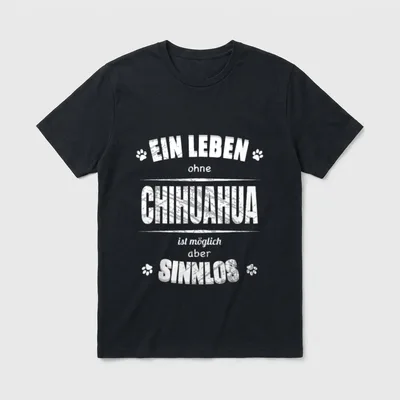 Ein Leben ohne Hund ist T-Shirt – Klassisches T-Shirt in Schwarz