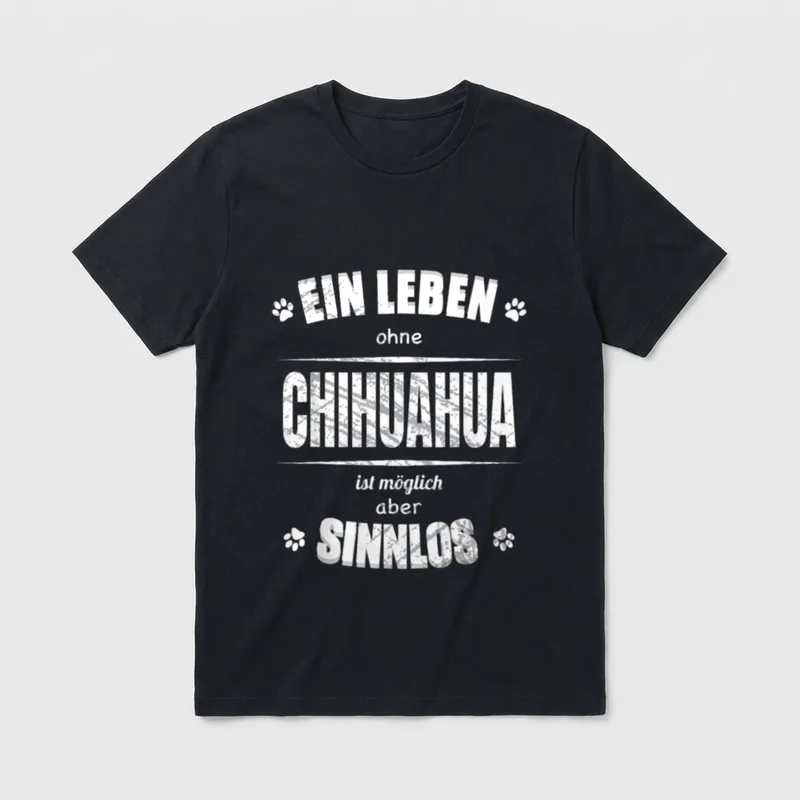 Ein Leben ohne Hund ist T-Shirt – Klassisches T-Shirt in Schwarz