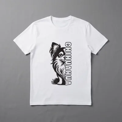 Chihuahua Hund Herrchen Frauchen T-Shirt 0126 – Klassisches T-Shirt in Schwarz