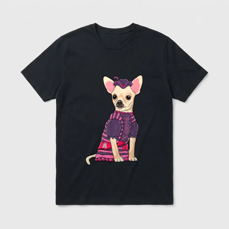 Chihuahua oder Chiwawa Hunderassen T-Shirt – Klassisches T-Shirt in Schwarz
