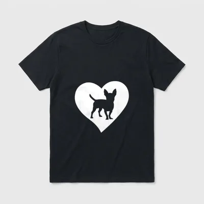 Chihuahua Herz Lustig Chihuahua T-Shirt – Klassisches T-Shirt in Schwarz