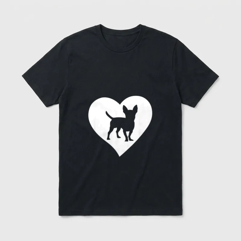 Chihuahua Herz Lustig Chihuahua T-Shirt – Klassisches T-Shirt in Schwarz