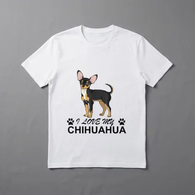 I love my Chihuahua T-Shirt – Klassisches T-Shirt in Schwarz