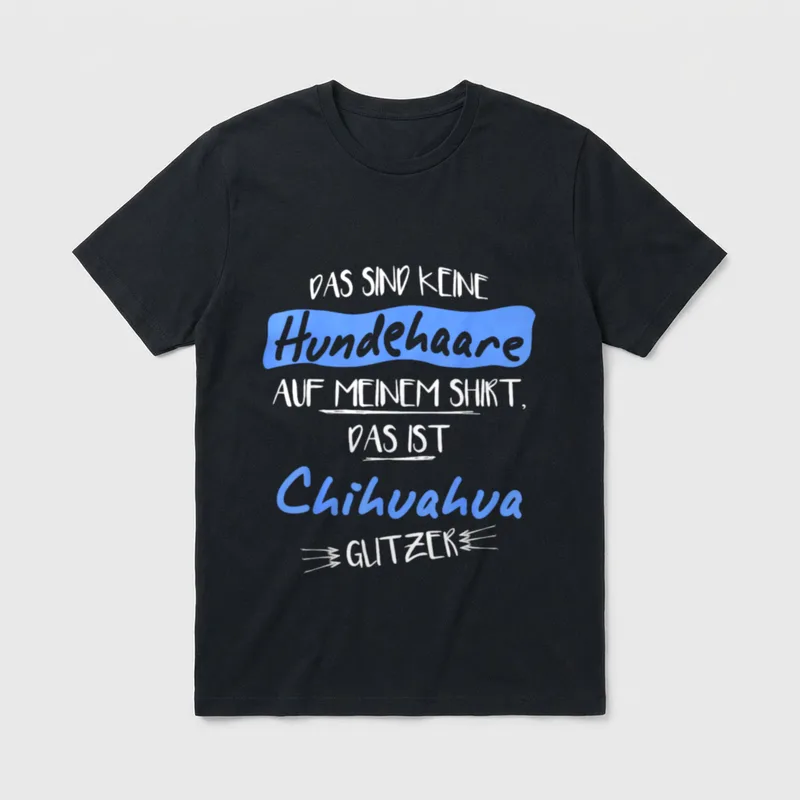 Das sind keine Hundehaare T-Shirt 0136 – Klassisches T-Shirt in Schwarz