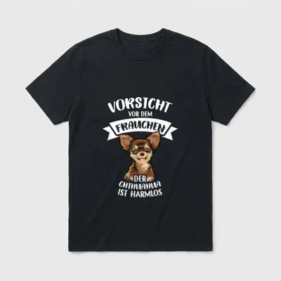 Vorsicht Vor Dem Frauchen T-Shirt – Klassisches T-Shirt in Schwarz