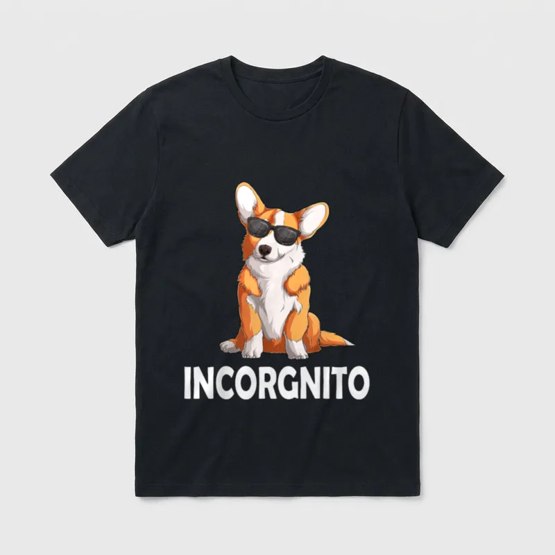 Lustiger walisischer Corgi T-Shirt – Klassisches T-Shirt in Schwarz