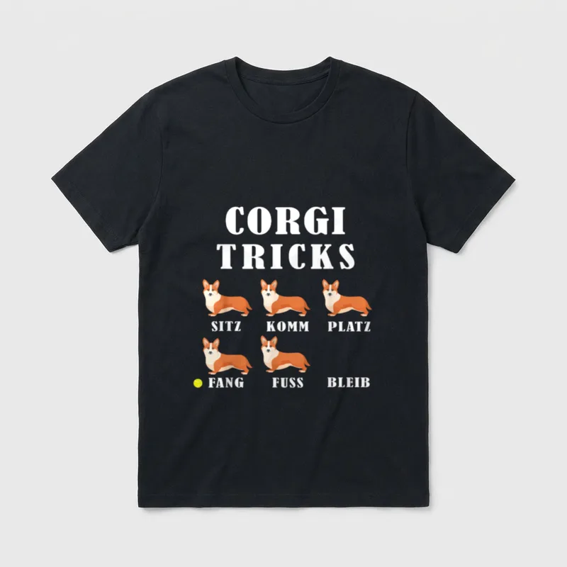 Corgi Tricks Hundebesitzer Haustier T-Shirt – Klassisches T-Shirt in Schwarz