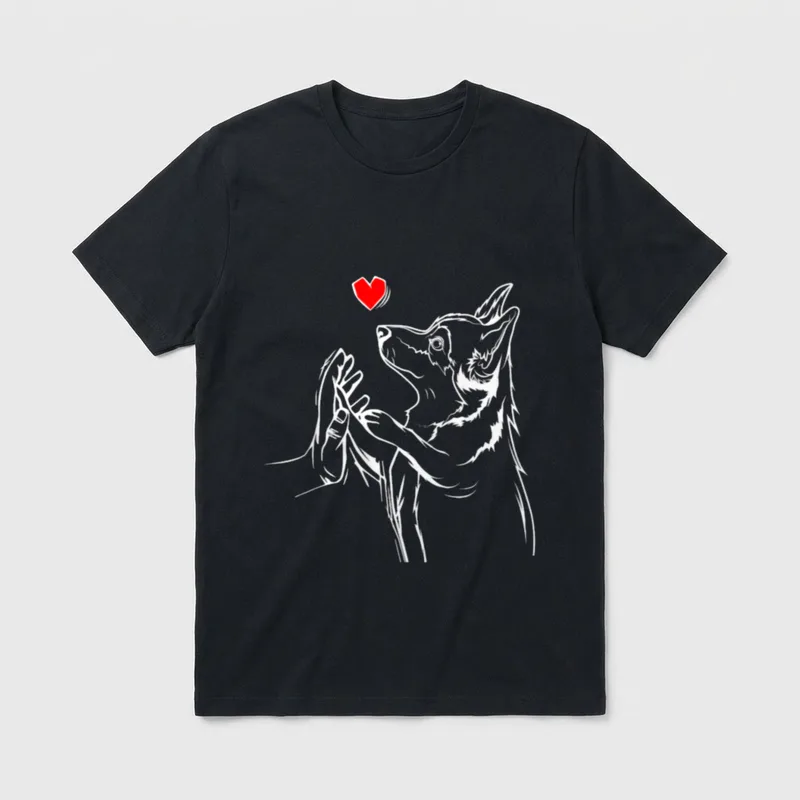 Corgi Liebe Hundehalter Frauchen T-Shirt – Klassisches T-Shirt in Schwarz