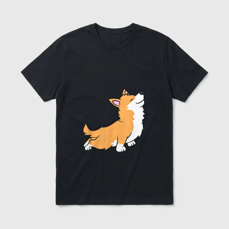 Yoga Corgi Hundetraining Meditation T-Shirt – Klassisches T-Shirt in Schwarz