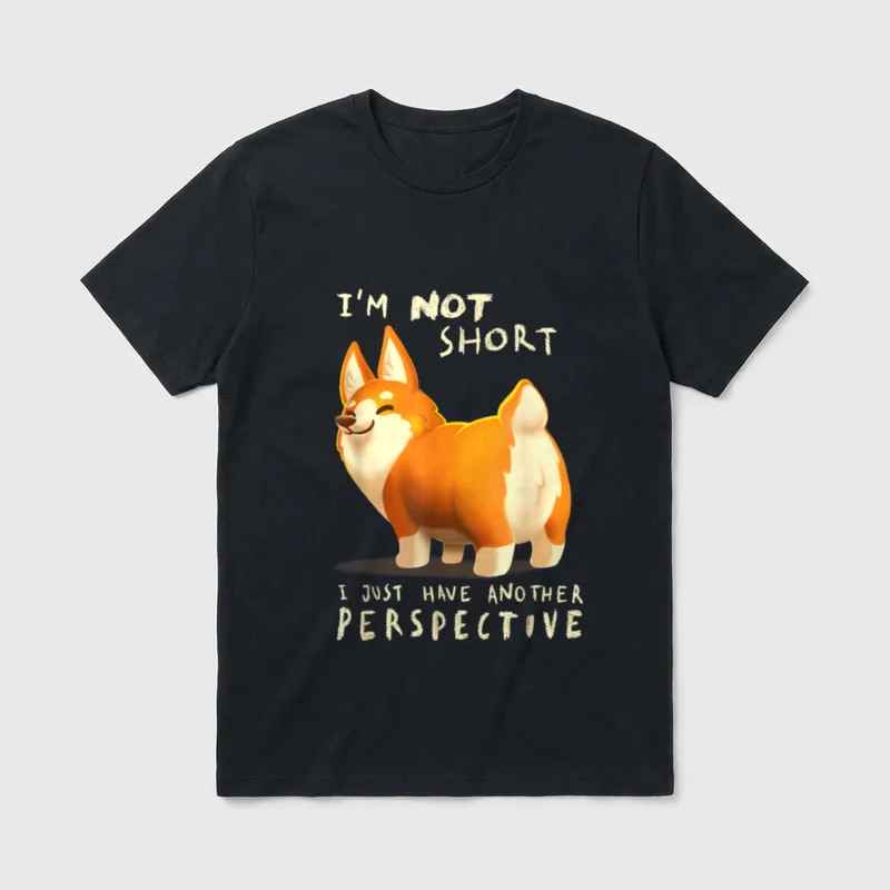 Süßer Welsh Corgi Hund T-Shirt – Klassisches T-Shirt in Schwarz