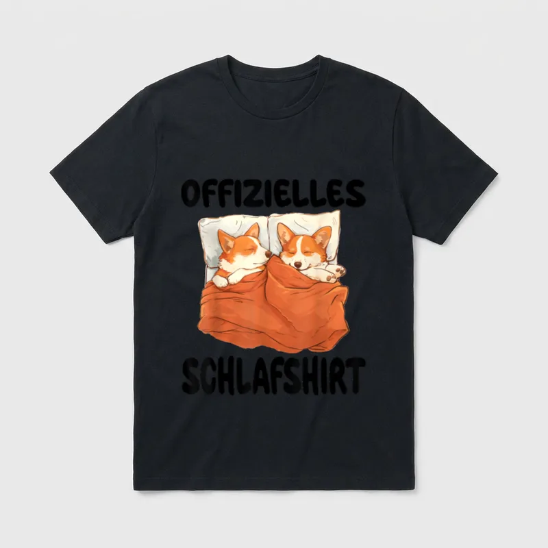 Lustiges Welsh Corgi Pembroke T-Shirt – Klassisches T-Shirt in Schwarz