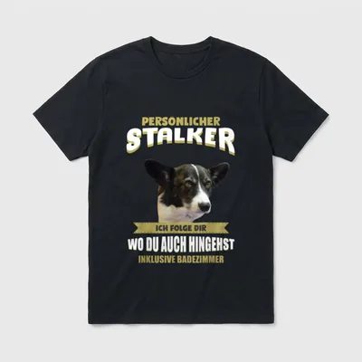 Cardigan Welsh Corgi Welsh T-Shirt – Klassisches T-Shirt in Schwarz