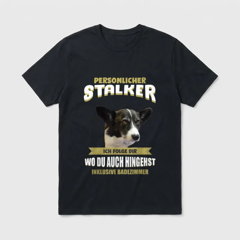 Cardigan Welsh Corgi Welsh T-Shirt – Klassisches T-Shirt in Schwarz