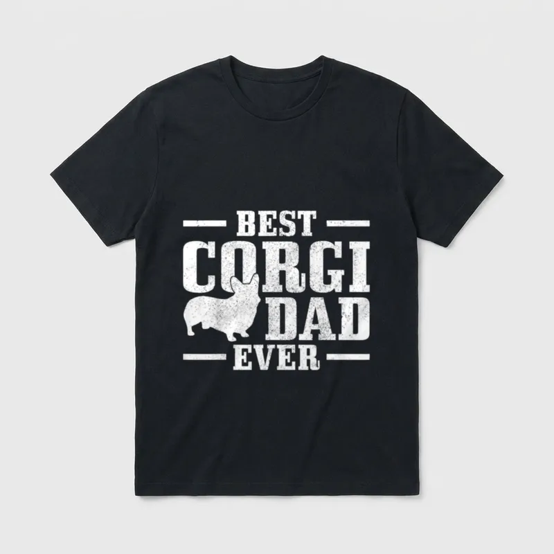 Best Corgi Dad Ever T-Shirt – Klassisches T-Shirt in Schwarz