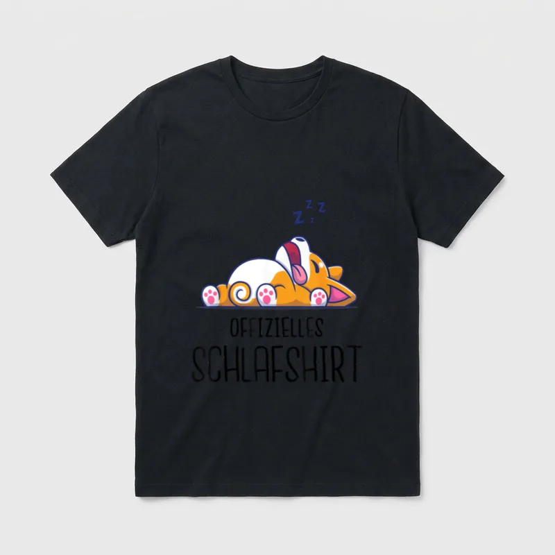 Offizielles Schlaf mit süßem T-Shirt – Klassisches T-Shirt in Schwarz
