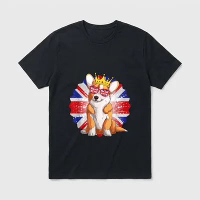 Neuheit Union Jack Idee T-Shirt – Klassisches T-Shirt in Schwarz