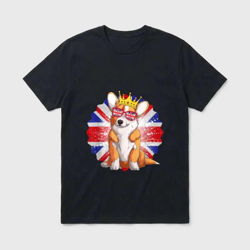 Neuheit Union Jack Idee T-Shirt – Klassisches T-Shirt in Schwarz
