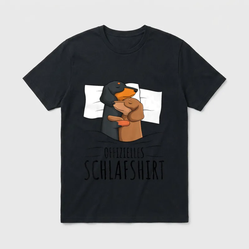 Dackel T-Shirt Herren – Klassisches T-Shirt in Schwarz