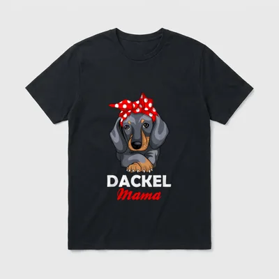 Dackel Mama Dachshund Hundebesitzerin T-Shirt – Klassisches T-Shirt in Schwarz