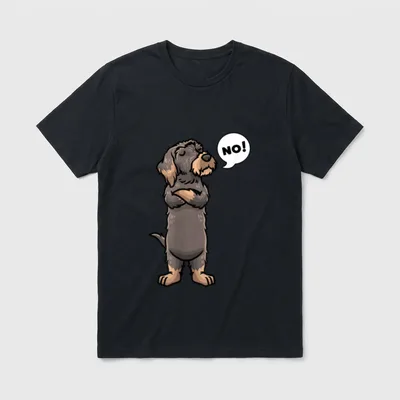 Rauhaardackel Dackel Hund T-Shirt – Klassisches T-Shirt in Schwarz