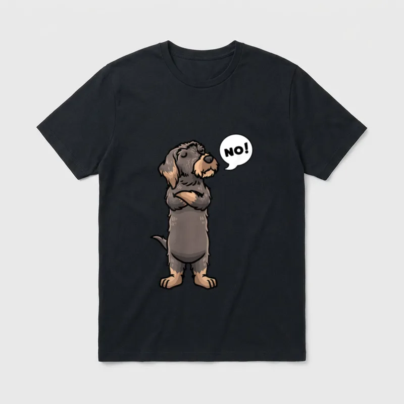 Rauhaardackel Dackel Hund T-Shirt – Klassisches T-Shirt in Schwarz