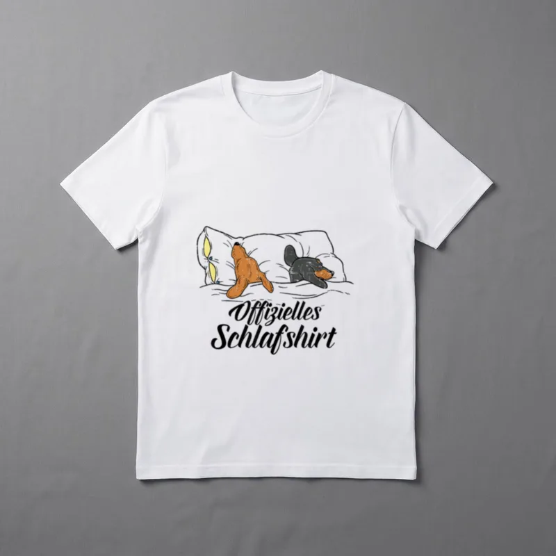 Dackel Dackelhund Offizielles Schlafshirt T-Shirt – Klassisches T-Shirt in Schwarz