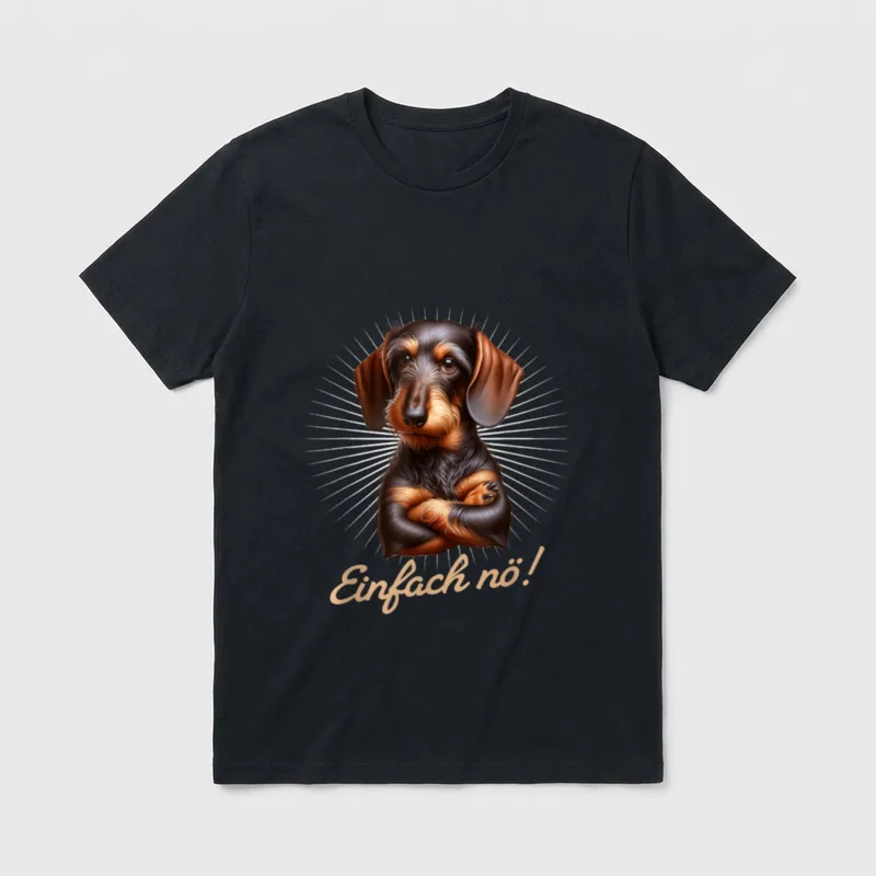 Einfach nö! Nein! Dackel T-Shirt – Klassisches T-Shirt in Schwarz