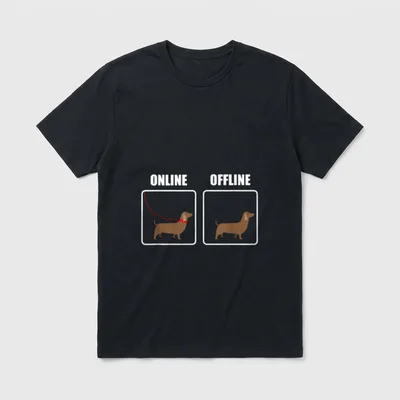Dackel Teckel Hundefreund Hund T-Shirt – Klassisches T-Shirt in Schwarz