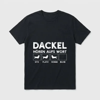 Dackel Haustier Dackelbesitzer Hund T-Shirt – Klassisches T-Shirt in Schwarz