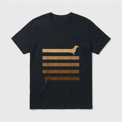 Lustiges Dackel Langer Dachshund T-Shirt – Klassisches T-Shirt in Schwarz